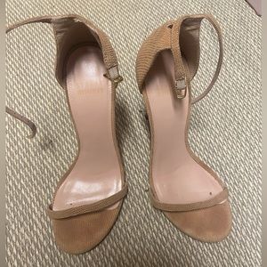 Stuart Weitzman nude ankle strap sandals